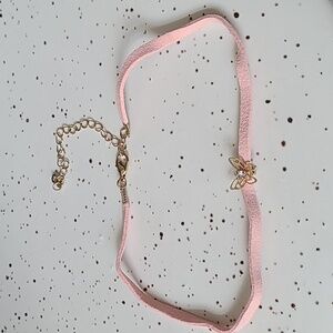 Pink Butterfly Suede Choker - Urban Outfitters